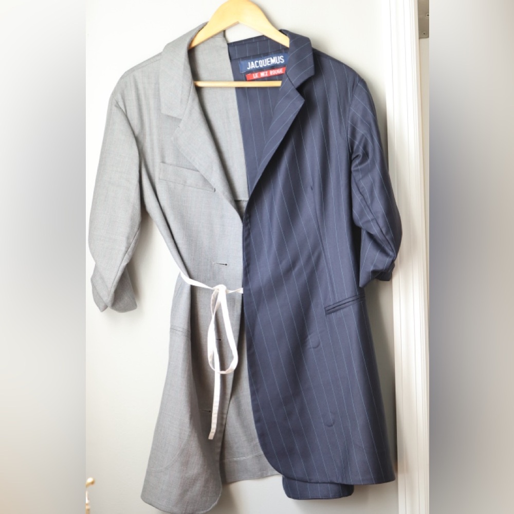 Jacquemus Two-Tone Gray and Navy Blazer
